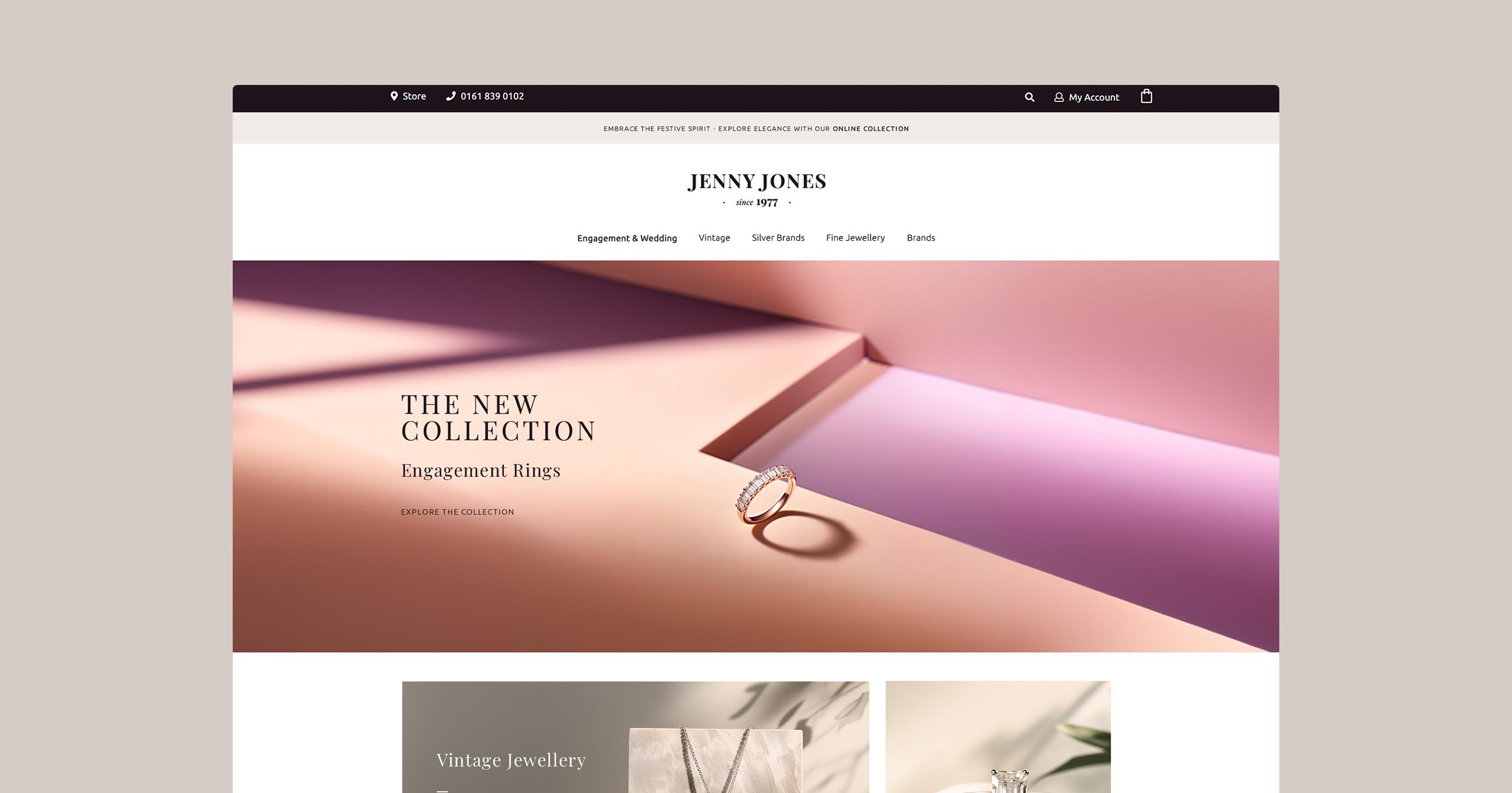 Jewellery Shop e-commerce website development, custom WooCommerce build